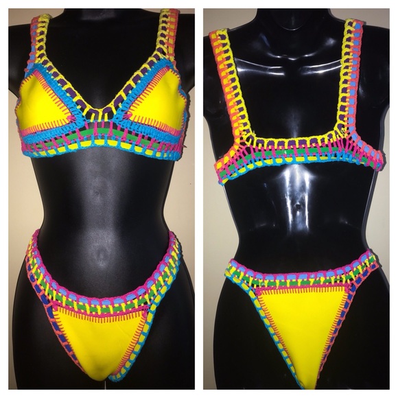 Bright Multi Colored Bikini - Picture 1 of 2